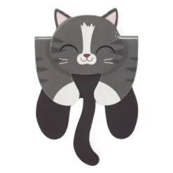 Lesezeichen Katze magnetisch auf Geschenkkarte, grau-getigerte Katze KITTY