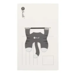 Lesezeichen Katze magnetisch auf Geschenkkarte, grau-getigerte Katze KITTY