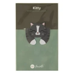 Lesezeichen Katze magnetisch auf Geschenkkarte, grau-getigerte Katze KITTY