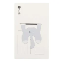 Lesezeichen Katze magnetisch auf Geschenkkarte, hellgraue Katze MISHI