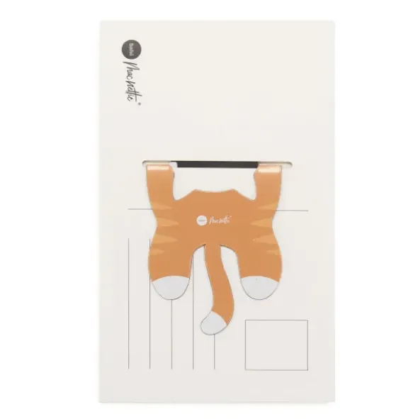 Lesezeichen Katze magnetisch auf Geschenkkarte, orange-getigerte Katze TABBY