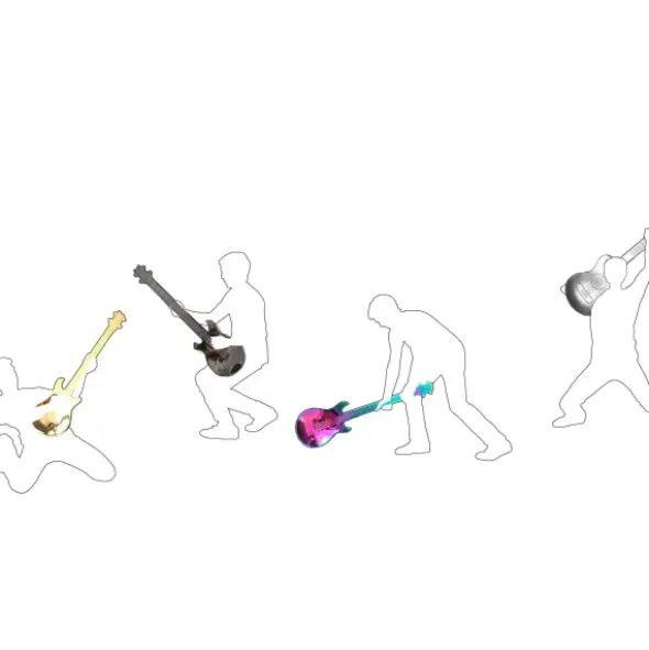 Löffel 4er Set - Rock Gitarren