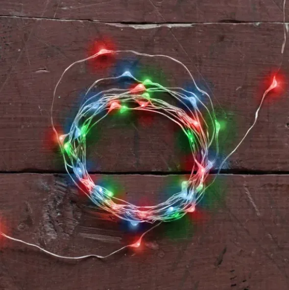 Lichterkette Kupferdraht Multicolor String Lights - 20 LEDs bunt - Batteriebetrieb
