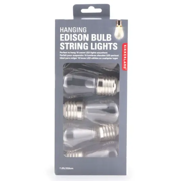 Lichterkette mit Edison-Glühlampen - 10 LED Lampen - Batteriebetrieb