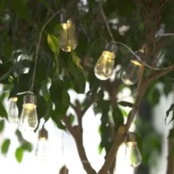 Lichterkette mit Edison-Glühlampen - 10 LED Lampen - Batteriebetrieb