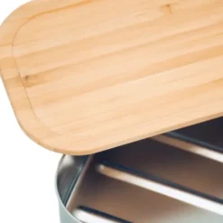 Lunchbox Edelstahl mit Bambusdeckel JUNGLE CLIP S