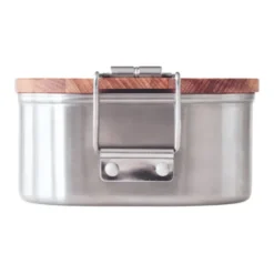 Lunchbox Edelstahl mit Holzdeckel WOOD CLIP L
