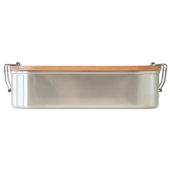 Lunchbox Edelstahl mit Holzdeckel WOOD CLIP L