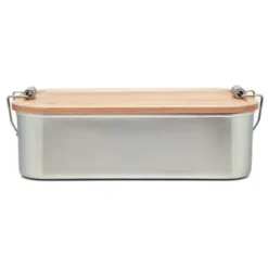 Lunchbox Edelstahl mit Holzdeckel WOOD CLIP L