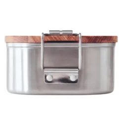 Lunchbox Edelstahl mit Holzdeckel WOOD CLIP S