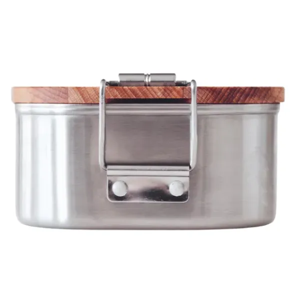 Lunchbox Edelstahl mit Holzdeckel WOOD CLIP S