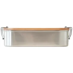 Lunchbox Edelstahl mit Holzdeckel WOOD CLIP S