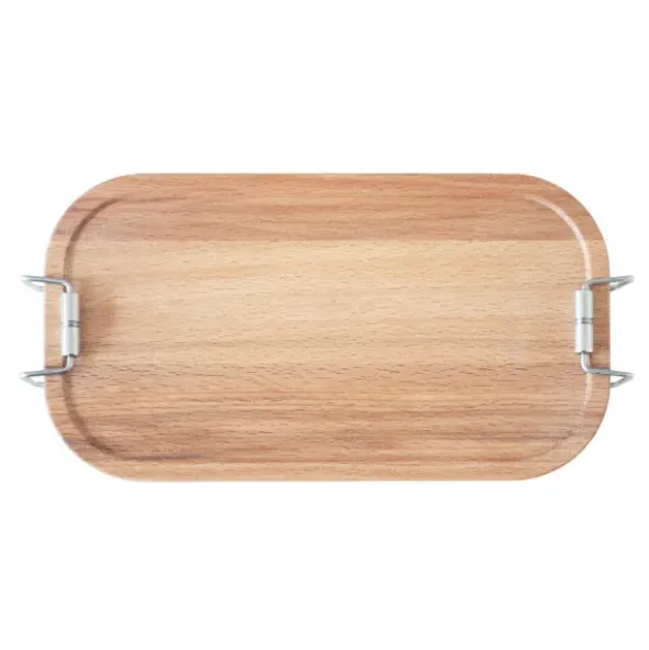 Lunchbox Edelstahl mit Holzdeckel WOOD CLIP S