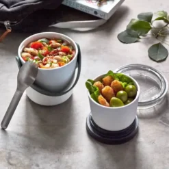 Lunchpot ORIGINAL mit Göffel 600 + 300 ml, olive