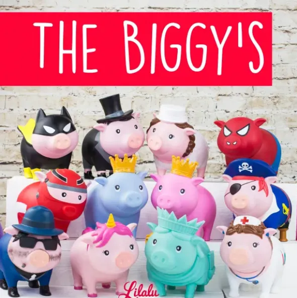 Lustige Sparschweine BIGGYS - Einhorn pink
