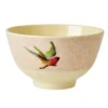 Melamin Schale klein, Soft Pink Flower and Bird Print
