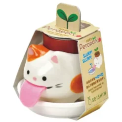 Mini Pflanzset PEROPON KATZE Keramik, selbstbewässernd