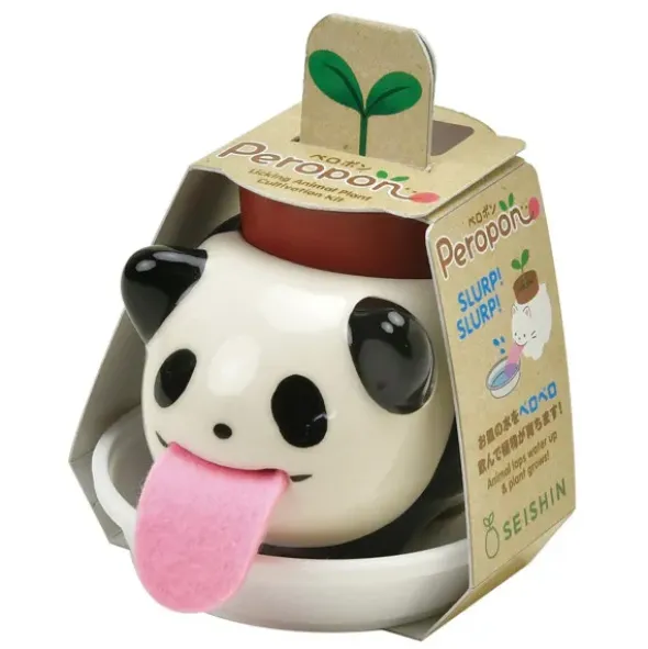 Mini Pflanzset PEROPON PANDA Keramik, selbstbewässernd