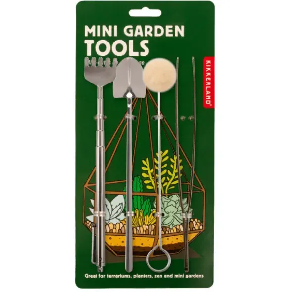 Mini Pflanzwerkzeug Set aus Edelstahl - Mini Garden Tools 4-teilig