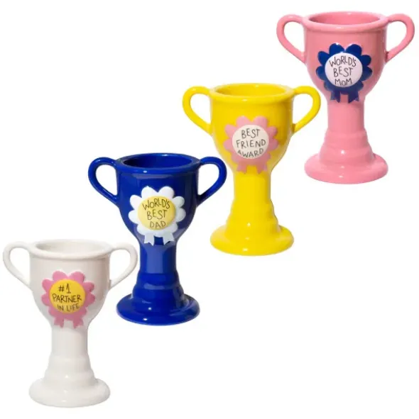 Minivase TROPHY 11,5 cm weiß – kleine Pokal Vase #1 Partner in Life