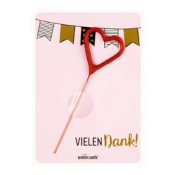 Mini Wondercard mit Wunderkerze VIELEN DANK rosa