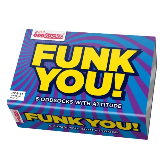 Männersocken Geschenkbox FUNK YOU! - 6 Socken, Gr. 39-46