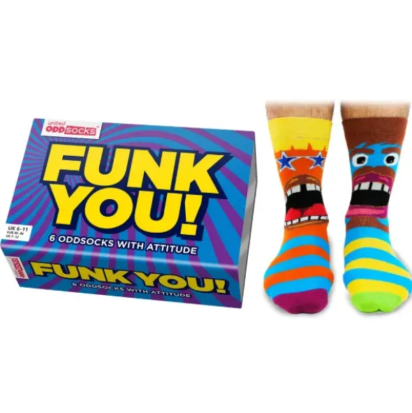 Männersocken Geschenkbox FUNK YOU! - 6 Socken, Gr. 39-46