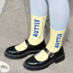 Motivsocken Butter - Spruchsocken "Spread Butter, Spread Joy!"