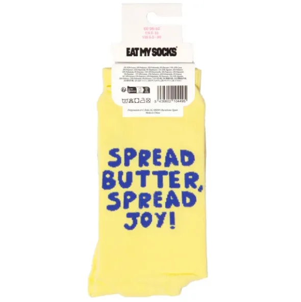 Motivsocken Butter - Spruchsocken "Spread Butter, Spread Joy!"