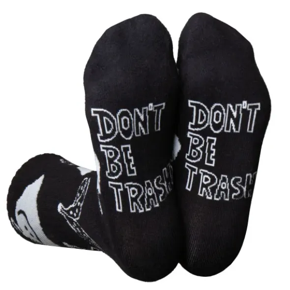 Motivsocken Chaos - Spruchsocken "Don´t be trashy"