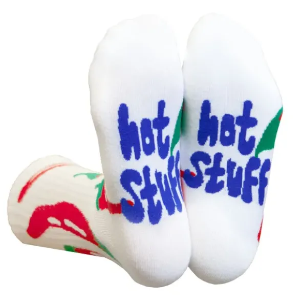 Motivsocken Chili - Spruchsocken "hot Stuff"