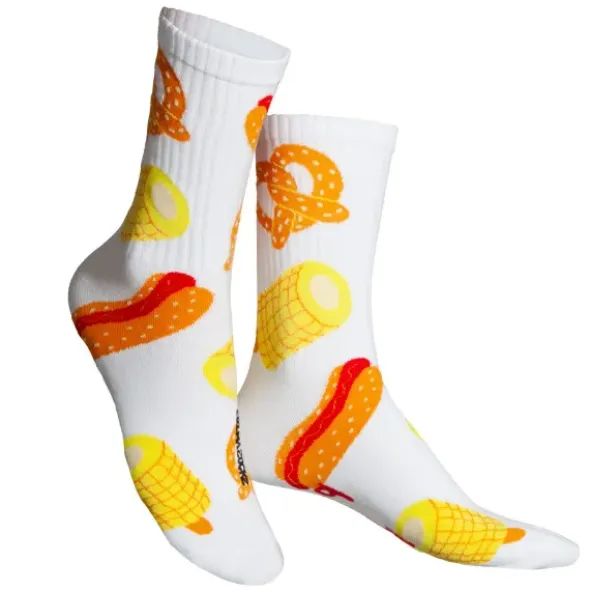 Motivsocken Fastfood - Spruchsocken "good food, good mood"
