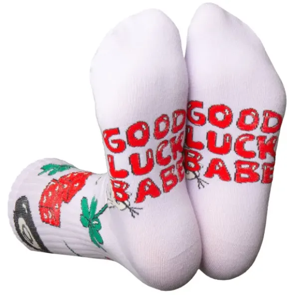 Motivsocken Glück - Spruchsocken "Good Luck Babe"