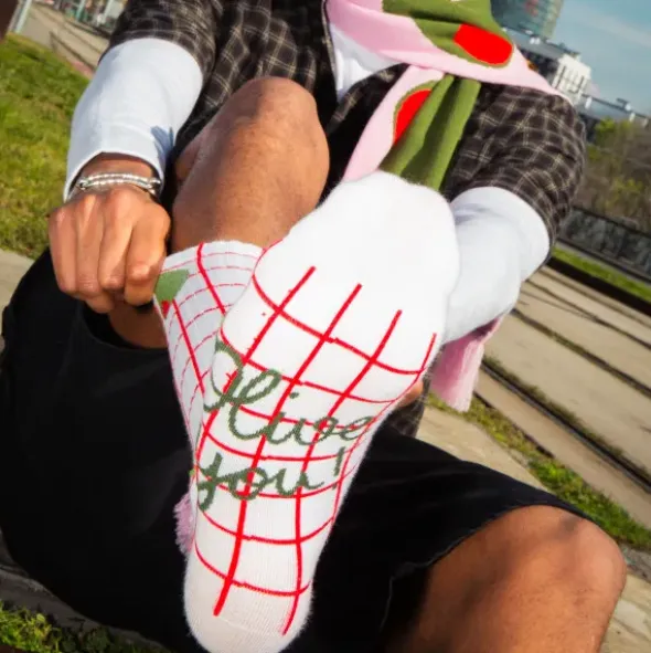 Motivsocken Olive - Spruchsocken "Olive you!"