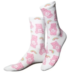 Motivsocken Regenbogen-Bären - Spruchsocken "I don´t care"