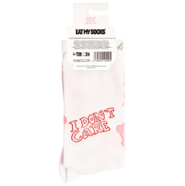 Motivsocken Regenbogen-Bären - Spruchsocken "I don´t care"