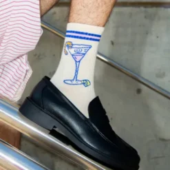 Motivsocken Shrimp Cocktail - Spruchsocken "Savor Life Like Shrimp"