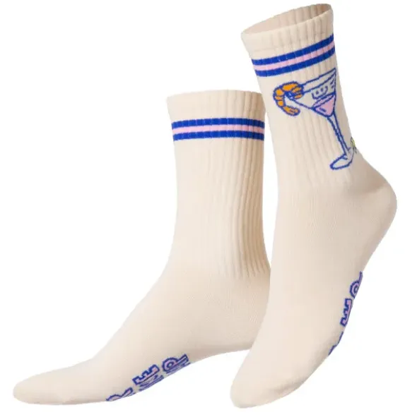 Motivsocken Shrimp Cocktail - Spruchsocken "Savor Life Like Shrimp"