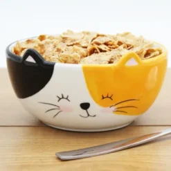 Müsli Schale / Snackschale Keramik - Katze