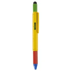 Multifunktionsstift The Architekt bunt - Kugelschreiber mit Wasserwaage, Stylus, Bits & Lineal