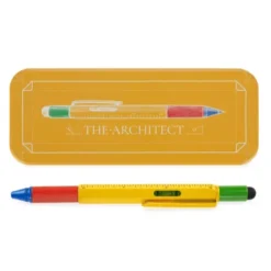 Multifunktionsstift The Architekt bunt - Kugelschreiber mit Wasserwaage, Stylus, Bits & Lineal