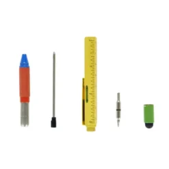 Multifunktionsstift The Architekt bunt - Kugelschreiber mit Wasserwaage, Stylus, Bits & Lineal