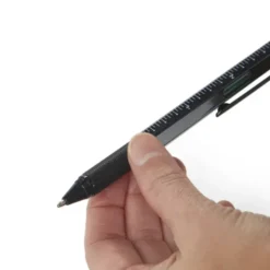 Multifunktionsstift The Architekt schwarz - Kugelschreiber mit Wasserwaage, Stylus, Bits & Lineal