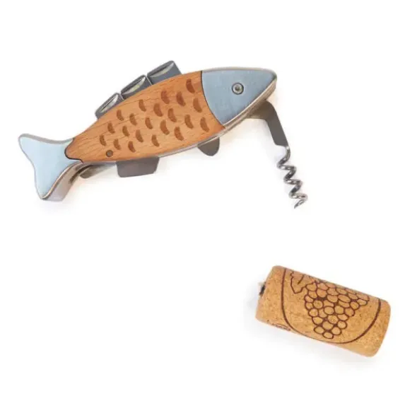 Multitool Messer Fisch 7-teilig, Multifunktionswerkzeug Salmon in Dose