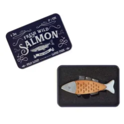 Multitool Messer Fisch 7-teilig, Multifunktionswerkzeug Salmon in Dose