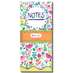 Notizblock bunte Blumen, magnetisch - 80 Seiten liniert