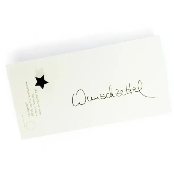 Notizblock mit Holzbasis und Nagel - Merkzettel StarNail