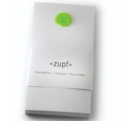Notizblock zupf - Merkblock mit 100 Blatt & Pompon hellgrün