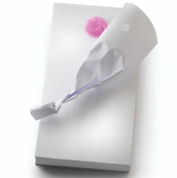 Notizblock zupf - Merkblock mit 100 Blatt & Pompon rosa