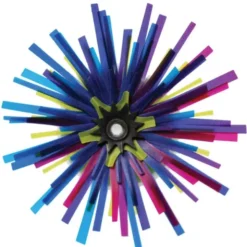 Notizblock Zupf mit 3D Blume blau - Merkblock 21 x 10 cm mit Papierblüte auf Saugnapf